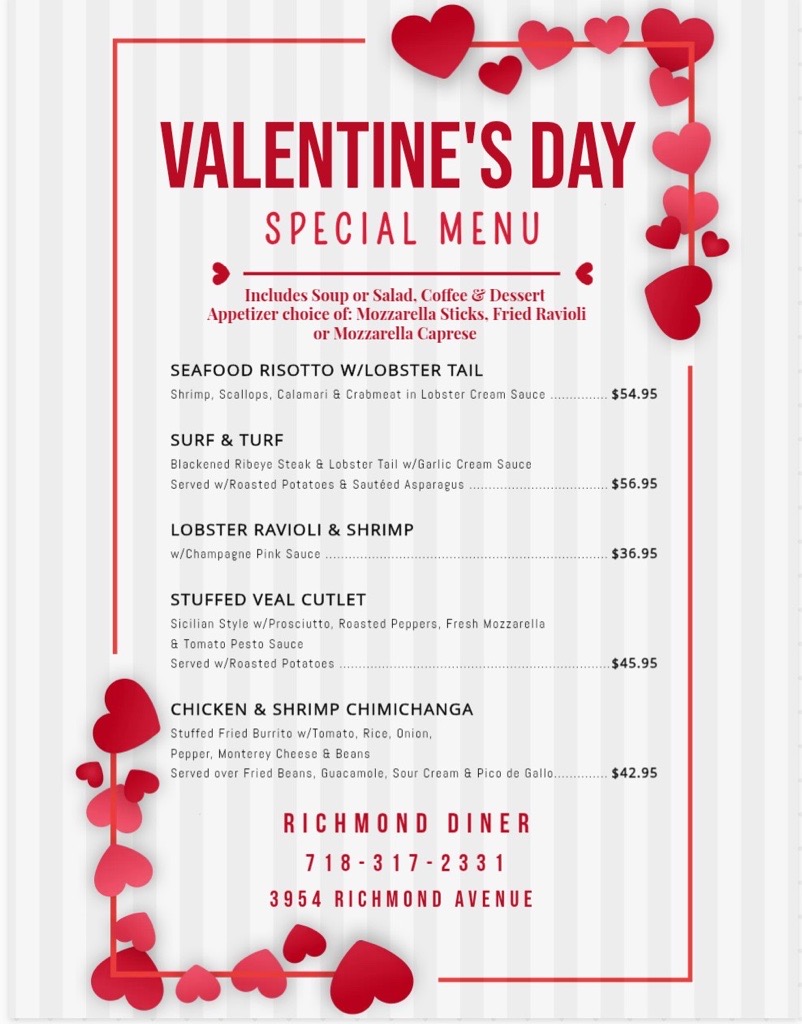 Valentines Day Specials 2026 Mikes Diner